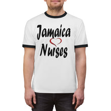 Load image into Gallery viewer, Jamaica Love Nurses Unisex Ringer Tee.