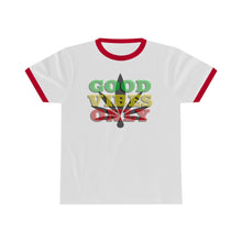 Load image into Gallery viewer, Unisex Good Vibes Only Ringer Tee.