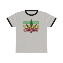 Load image into Gallery viewer, Unisex Good Vibes Only Ringer Tee.