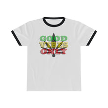 Load image into Gallery viewer, Unisex Good Vibes Only Ringer Tee.
