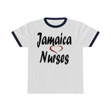 Load image into Gallery viewer, Jamaica Love Nurses Unisex Ringer Tee.
