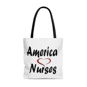 America Loves Nurses AOP Tote Bag.