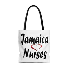 Load image into Gallery viewer, Jamaica Loves Nurses AOP Tote Bag.
