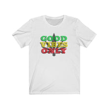 Load image into Gallery viewer, Unisex Good Vibes Only Jersey Short Sleeve Tee.
