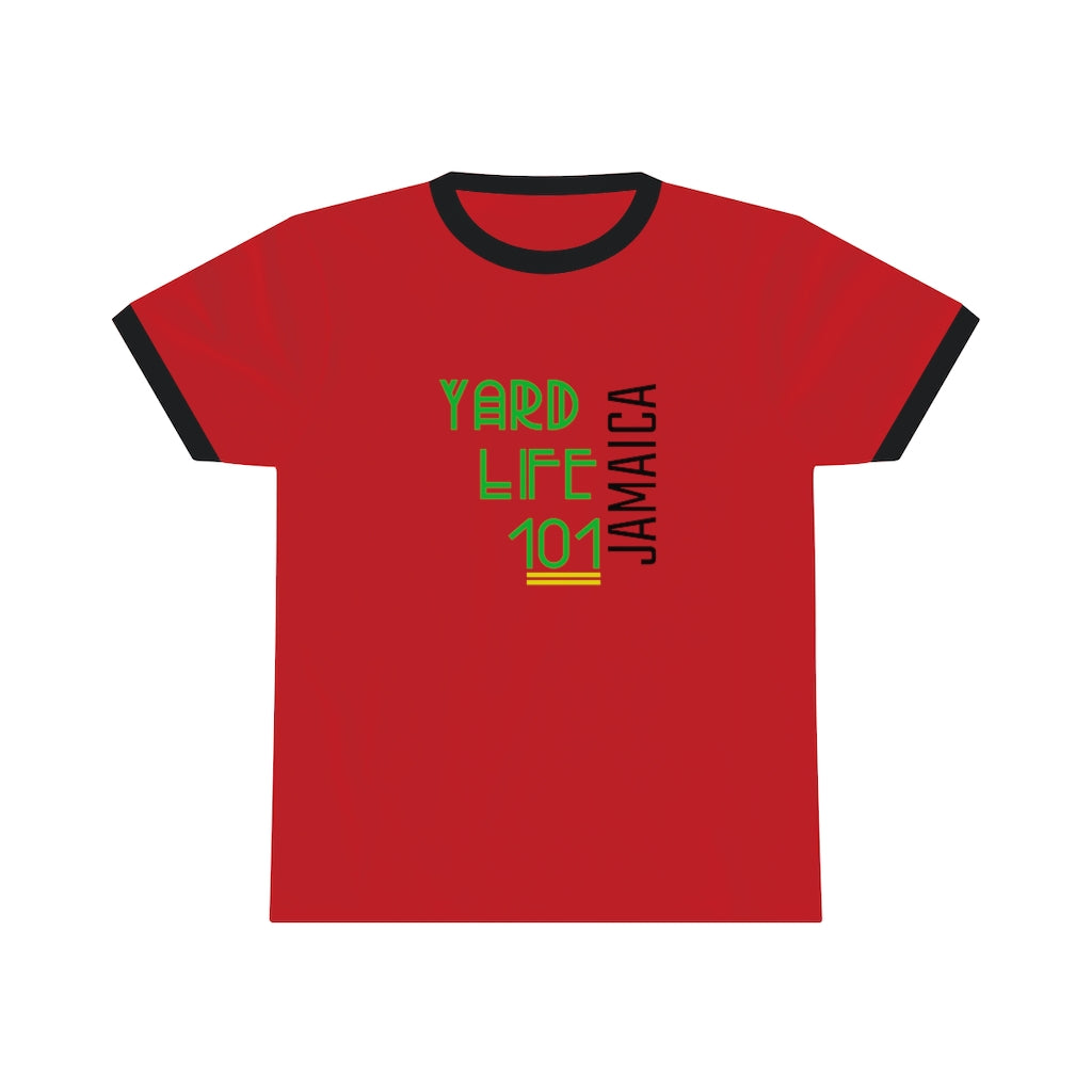 Unisex Ringer Tee Jamaica Yard Life 101