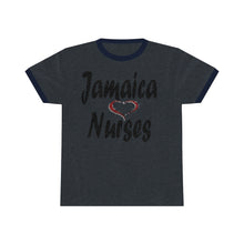 Load image into Gallery viewer, Jamaica Love Nurses Unisex Ringer Tee.
