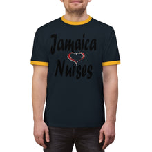 Load image into Gallery viewer, Jamaica Love Nurses Unisex Ringer Tee.
