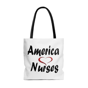 America Loves Nurses AOP Tote Bag.